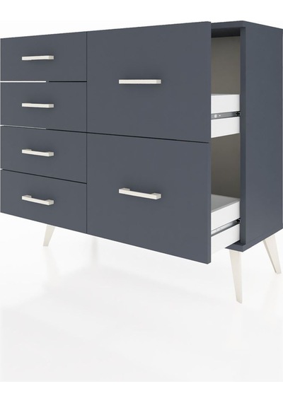 Arges Şifonyer 6 Çekmeceli 88x30x80 Antrasit-antrasit Antrasit Arges Şifonyer 6 Çekmeceli 88x30x80 Antrasit-antrasit Antrasit