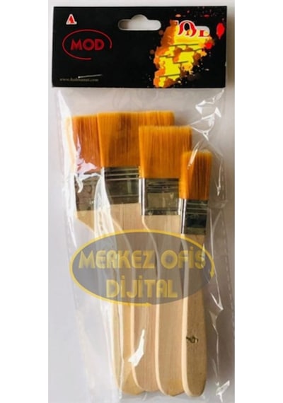 Sentetik Akrilik Ve Yağlı Boya Zemin Fırça 4'Lü Set (536991636)