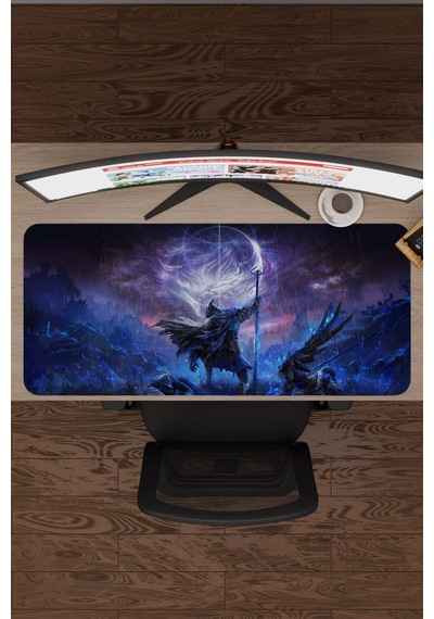 Elden Ring Kaymaz Dikişli Kauçuk Oyuncu Mousepad V1 - 90x40 Xxl Gaming Mouse Pad Fare Altlığı