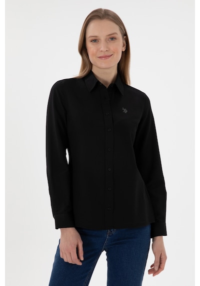 U.s. Polo Assn. Kadın Siyah Gömlek Basic 50307726-vr046 Siyah