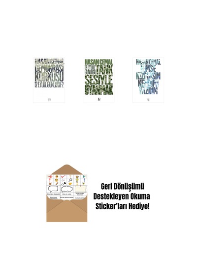 Demokrasi Korkusu + Tank Sesiyle Uyanmak + Kimse Kızmasın Kendimi Yazdım + Okuma Sticker'ları