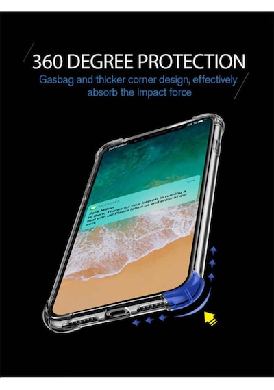 Xiaomi Redmi Note 10 Pro Uyumlu Darbeye Dayanıklı Köşe Korumalı Kılıf Anti Şok Şeffaf Kapak Şeffaf