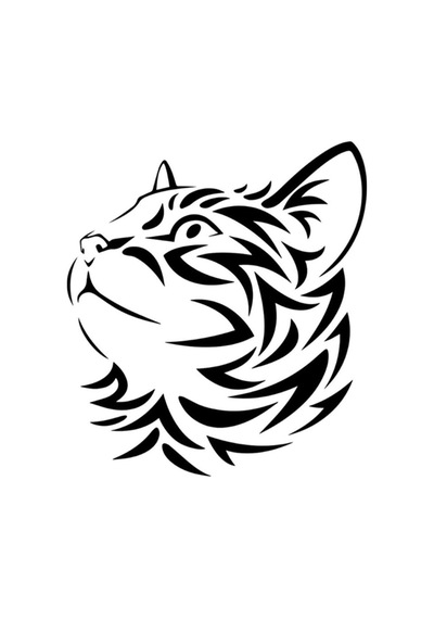 Hırçın Kedi Oto Sticker 25 X 27 Cm510