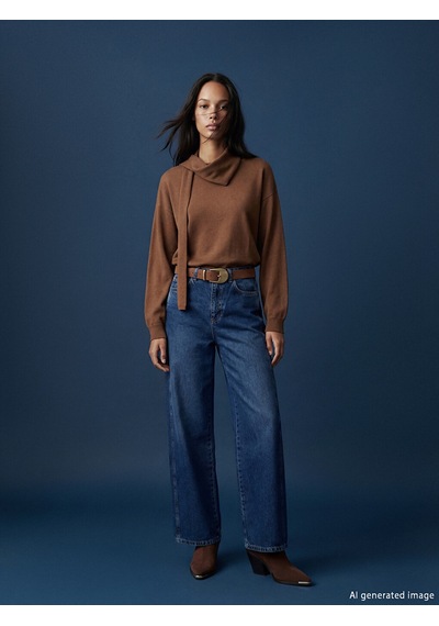 Lcw Studıo İndigo Baggy Fit Kadın Jean Pantolon