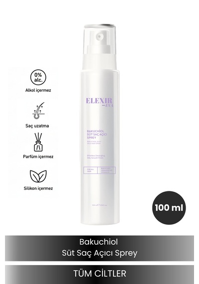 Bakuchiol Saç Bakım Sütü 100 Ml Elektriklenme Karşıtı & Parlaklık Veren