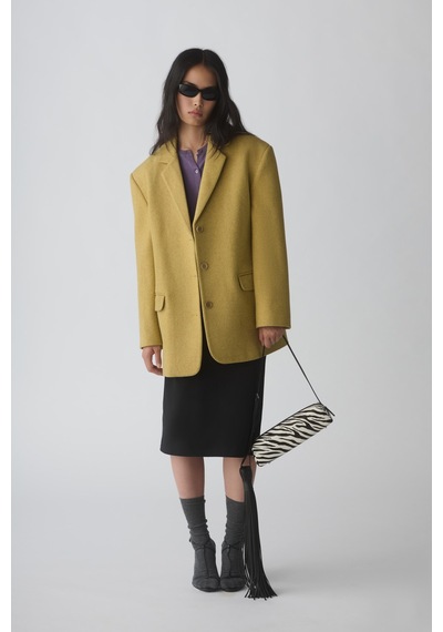Suud Collection Sarı Gina Kaşe Blazer Ceket