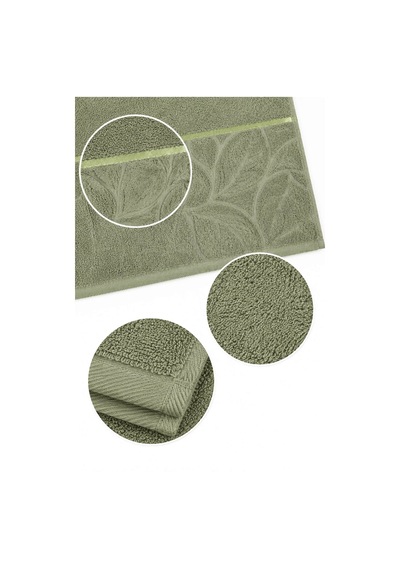 El Yüz Havlusu 50x90 Cm Kısmi Kadife Lunaria Collection 230 Gr Yeşil
