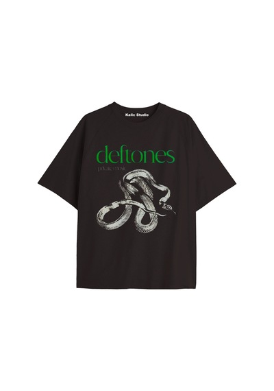 Kalic Studio Deftones Oversize T-shirt Gri