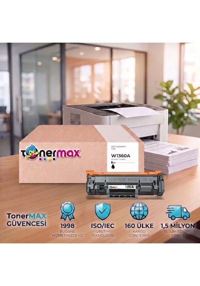 Hp Laserjet Mfp M236sdw Uyumlu  Toner Çipli W1360a 4'lü 1.150 Sayfa