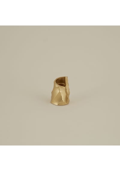 Karaca Home New Year Yılbaşı Lana Şamdan Gold 6,5 X 5,8 X 9,8 Cm Altın