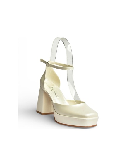 Fox Shoes Y246043009 Sedef Kalın Platform Topuklu Abiye Ayakkabı SEDEF