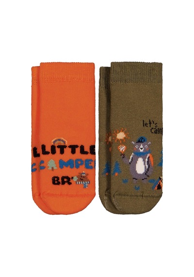 Civil Baby Little Camper Havlu 6-18 Ay 2'li Bebek Erk Çorap Set - Standart 12 Ay