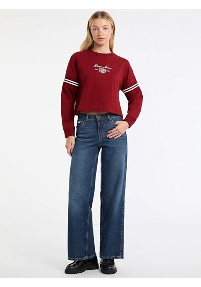 Jeans Kadın Sweatshirt Kırmızı