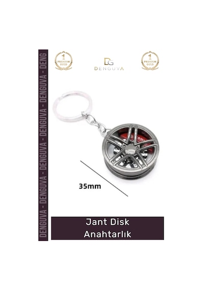 Anahtarlık Otomobil Tutkunları Metal Aksesuar Şık Tasarım Premium Estetik Jant Disk Anahtarlık