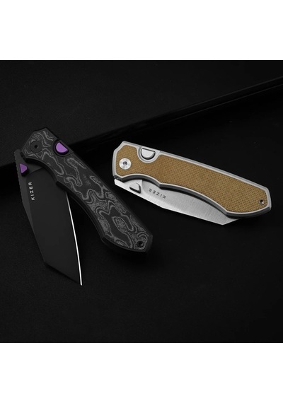Kizer Wharning Kizer Button Liner Lock Wharnclıff S45vn Kizerb 3738a1 Kamp Çakısı Kum