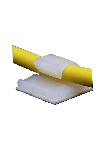 Wcl0505 Kablo Sabitleme Kelepçesi Klipsi Yapışkanlı Duvar Kablo Tutucu 16 x 15.5 x 6.4 MM Şeffaf 20 Adet