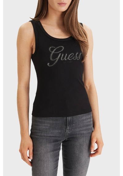 Guess Bayan T Shirt W6gp22 K2954 Jblk Siyah