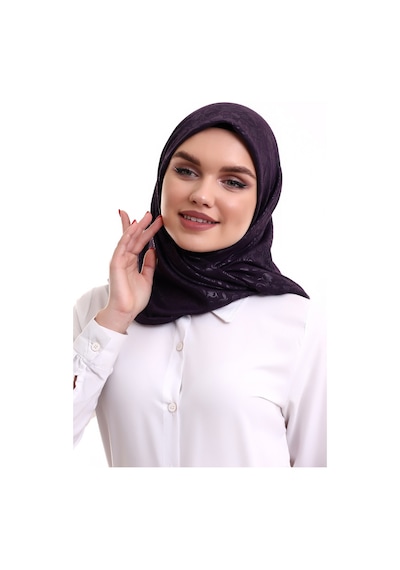 Kofra Desenli Baş Örtü - Mor