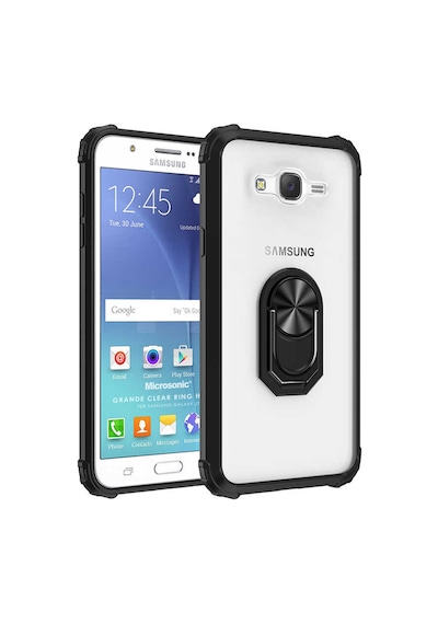 Microsonic Samsung Galaxy Uyumlu J7 Core Kılıf Grande Clear Ring Holder