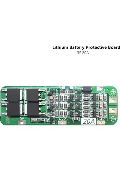 3-20a Bms Module 3s 20a 11.1v Pil Koruma Balans Kartı 18650 Lityum Li-ion Batarya