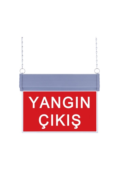 Sg056 Çift Yönlü Acil Yönlendirme Armatürü Zincirli Yangın Çıkış Beyaz