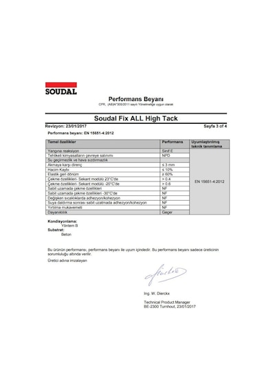 Soudal Fix All High Tack Korniş Yapıştırıcı Montaj Silikonu Beyaz Beyaz