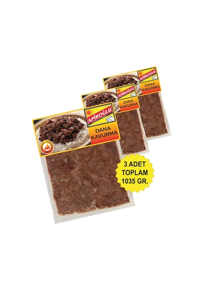 Kare Dilimli Dana Kavurma Üçlü Paket