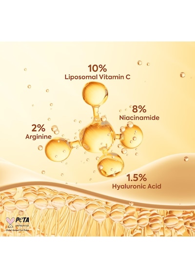 C Vitamini Serumu 30ml-liposomal Vitamin C% 10 Niacinamide% 8 Arginine% 2 Ha% 1,5