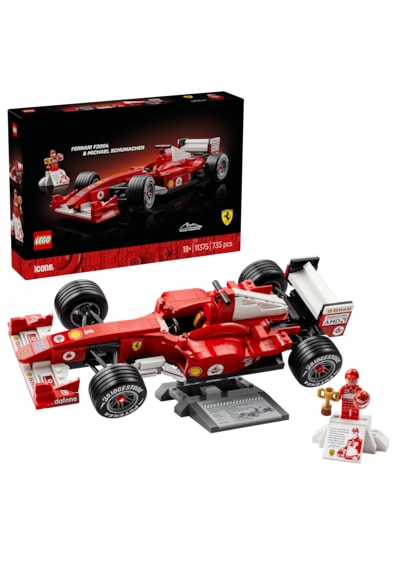 LEGO® Icons Ferrari F2004 ve Michael Schumacher 11375 - Yetişkinler için Sergileme Standı İçeren Model Yapım Seti (735 Parça)