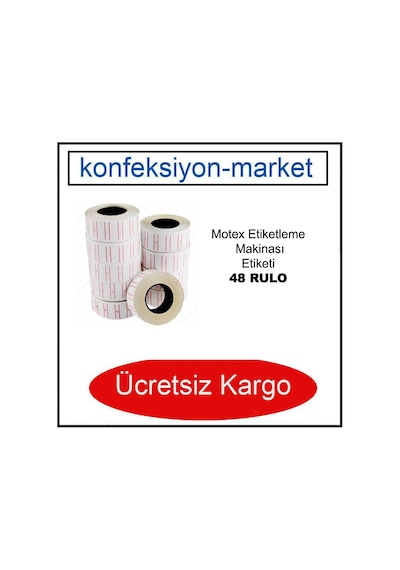 Motex Mx5500 Etiketleme Makinası Etiketi Metosu 48 Rulo