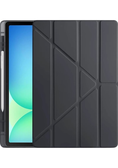 İpad Uyumlu Pro 11 2024 Kılıf Kalemlikli Hugo Tablet Kılıfı - Siyah Klasik