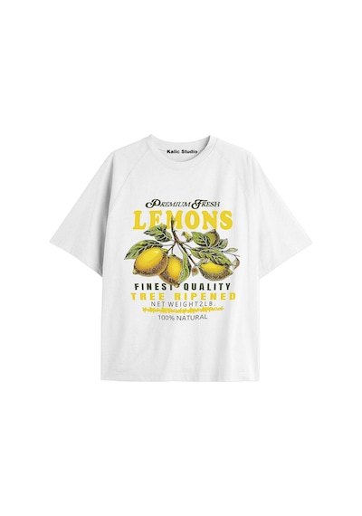 Kalic Studio Y2k Vintage Pickles Baskılı Beyaz T-shirt Kod 213 Beyaz-213