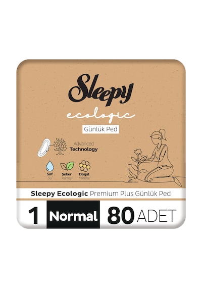 Sleepy Ecologic Premium Plus Günlük Ped Normal 80 Adet