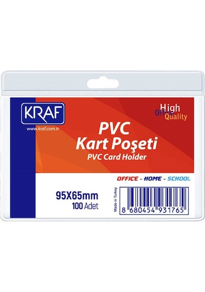 Pvc Kart Poşeti Yatay 95x65 Mm 1 Adet