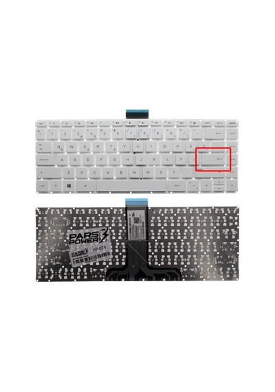 HP Uyumlu Stream 14-ax007nt (2EQ04EA) Notebook Klavye (Beyaz TR) (Pars Power) Küçük Enter Beyaz 832745