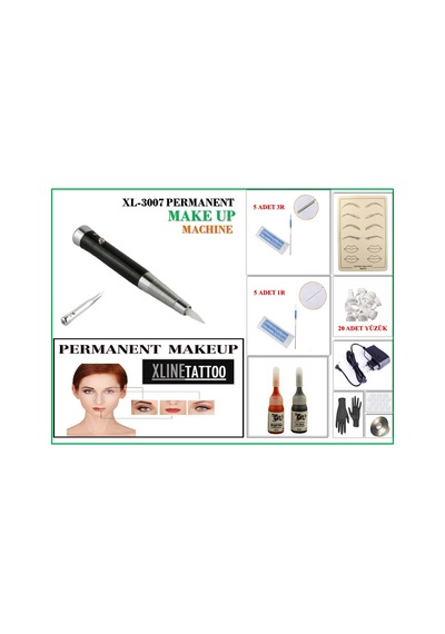 XLine Tattoo XL3007 Kalem Tipi Kalıcı Makyaj Makinesi Seti  10 Parça