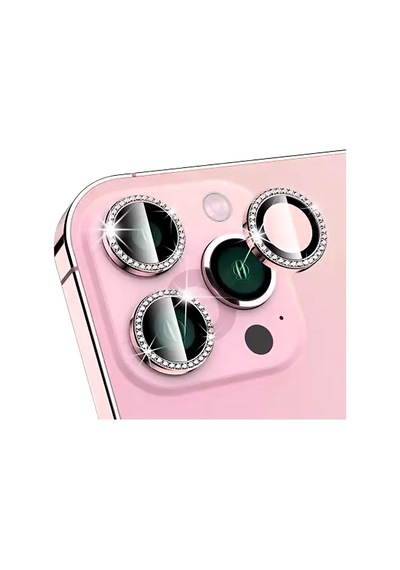 BİNANO Apple Uyumlu iPhone 14 PRO/14 PRO MAX TAŞLI PEMBE KAMERA