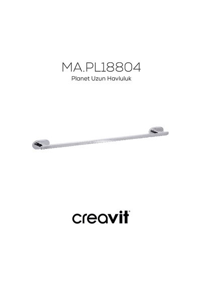 Creavit PL18804 Planet Uzun  Havluluk Krom