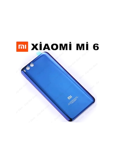 Xiaomi Mi 6 Arka Kapak Batarya Pil Kapağı Cam + B7000 15Ml +Tamir