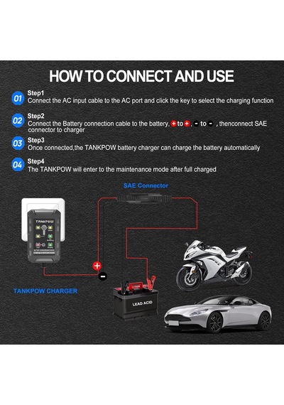 Tr 1.5-amp Akıllı Araç Akü Şarj Cihazı, 6v Ve 12v Otomotiv Akü Şarj Cihazı Pil Koruyucusu, Damlama Şarj Cihaz