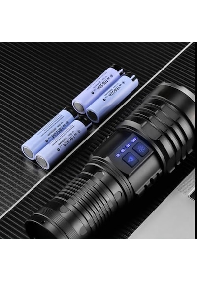 El Feneri Ultra Güçlü Led El Feneri - 12 Aydınlatma Modu, Şarj Edilebilir, Teleskopik Zoom, Rgb Yan Işık Ve Omuz Genel