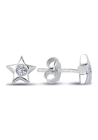 Lova 0.12 Karat Pırlanta Tektaş Yıldız Küpe - 3040087