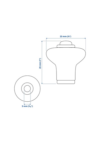 Ikea Klıngstorp 2'li Mobilya Kulpu 23 Mm Siyah - Krom