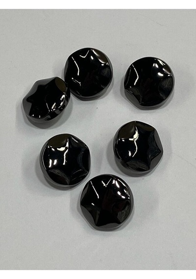 Metal Düğme/hırka Yelek Boyu/ 6 Lı Set/1,8 Cm/jx18/siyah