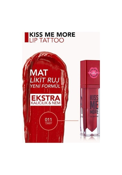 Flormar Kiss Me More Lip Tattoo 011 Candy 01
