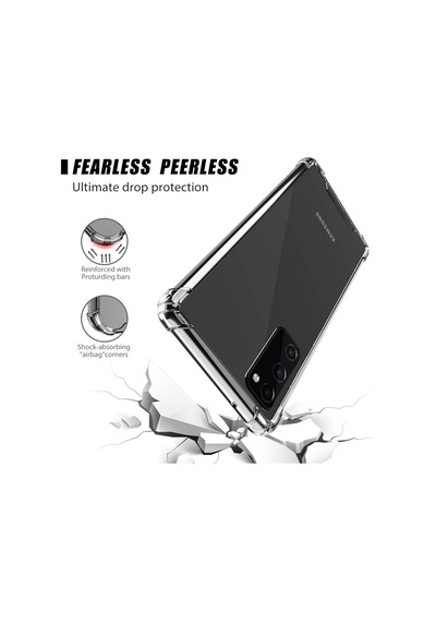 Samsung Uyumlu Galaxy S20 Fe Kılıf Antishock Darbe Emici Şeffaf Silikon