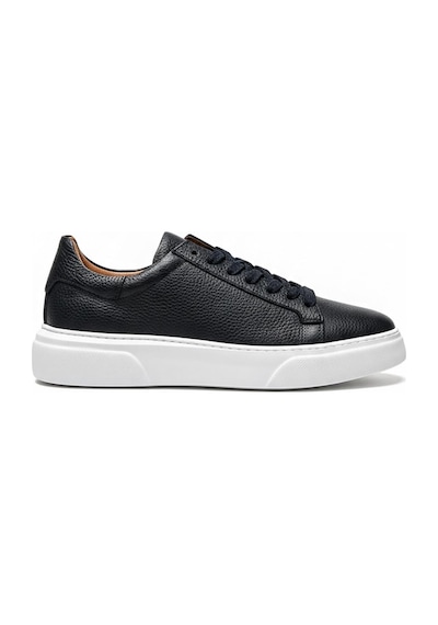 Lacivert-beyaz Hakiki Deri Sneaker Ayakkabı 632.2501 Lacivert