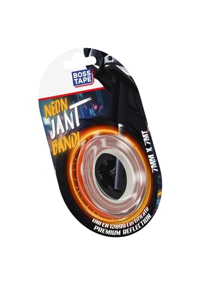 Boss Tape Neon Tekerlek Jant Seridi, 7 Mm X 7 M, Turuncu