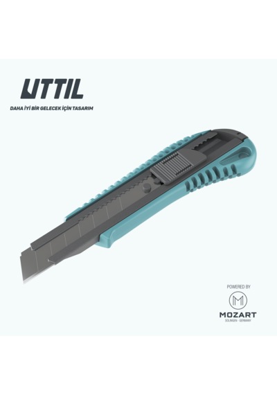 UTTIL Nmuk03 18 Mm Plastik Gövde, Çelik Kızak Maket Bıçağı