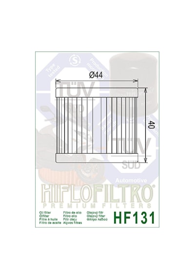 Hiflo Hf131 2019-2023 Tvs Apache Rtr 200 Uyumlu Yağ Filtresi